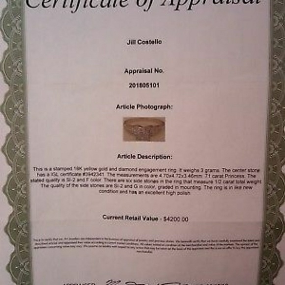 *SOLD* Diamond Engagement ring - Picture 5 of 8